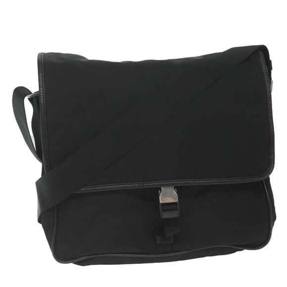 PRADA Shoulder Bag Nylon Black - Picture 1 of 9